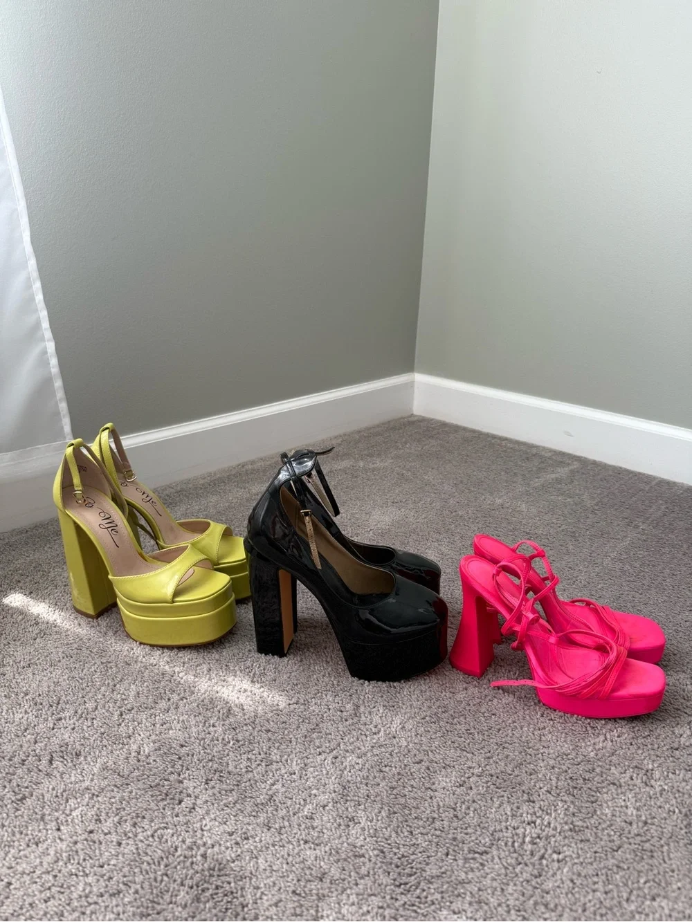 Platform Heels with Ankle Strap